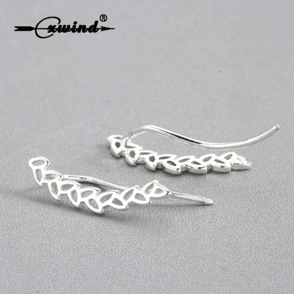 

Cxwind Fashion Design Olive Branch Leaves Drop Earrings Wheat Leaf Shape Hook Earring for Women Cute Piercing Ear Jewelry Gifts