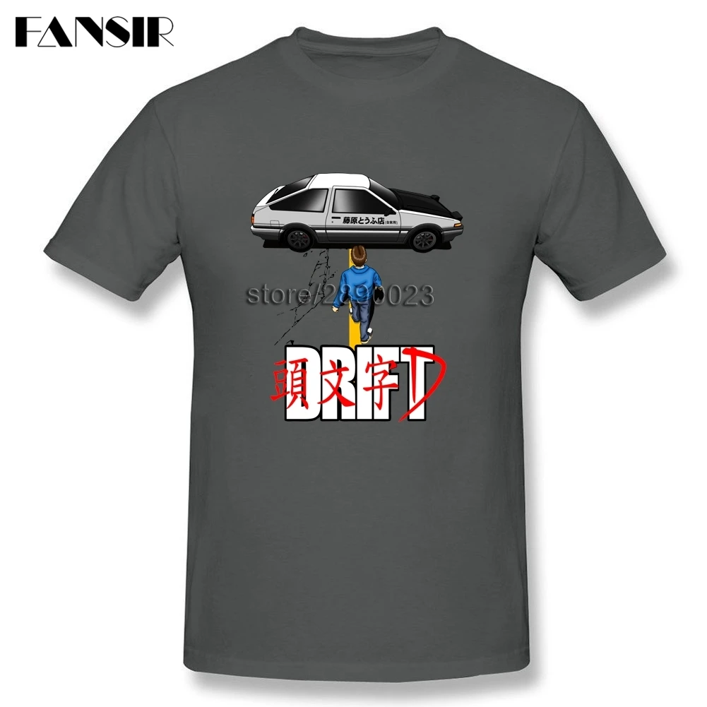 Большой Размеры Initial D AE86 популярная футболка для мужчин Мужская с короткими