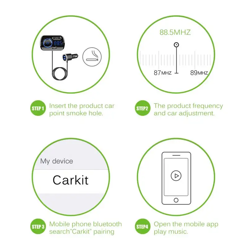 FM модулятор автомобильный комплект громкой связи беспроводной Bluetooth fm-передатчик ЖК MP3-плеер USB быстрая зарядка 3,0 автомобильные аксессуары авто