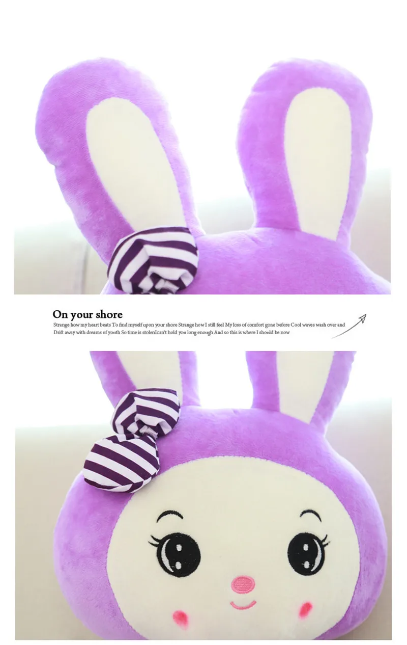Creative lucky 60cm lovely Rabbit model stripe toy Doll soft Plush Pillow Cushions Present for girls boy friend gifts | Игрушки и хобби