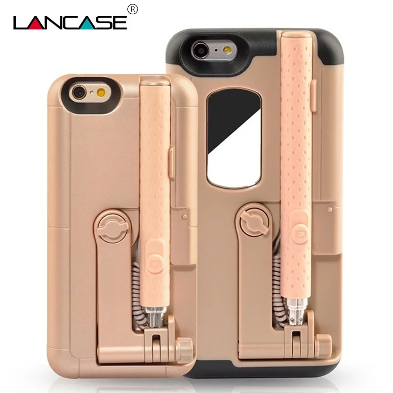 Чехол LANCASE для селфи палки iPhone 6 6S Plus складной эластичный ручной чехол с Bluetooth 6s|case