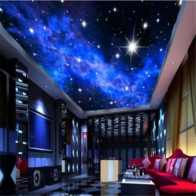 Обои beibehang KTV 3D звезды гостиницы потолок мечта Гостиная спальня яркие фотобумага