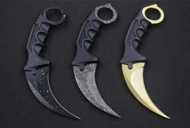 Реального CS Go Karambit Ножи Counter Strike Кемпинг Пеший Туризм выживания оболочка