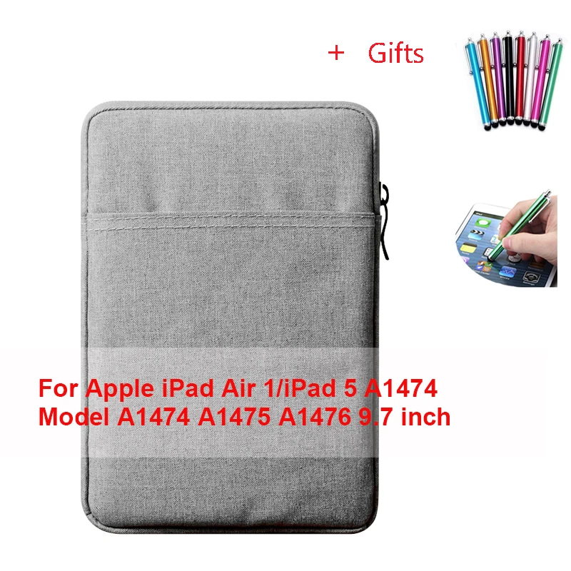 For iPad 5 Чехол-сумка для планшета для Apple i Pad 9,7 дюймов i Pad 5 Air 1 модель A1474 A1475 A1476 9,7 ''чехол из закаленного стекла+ ручка - Цвет: For iPad 5