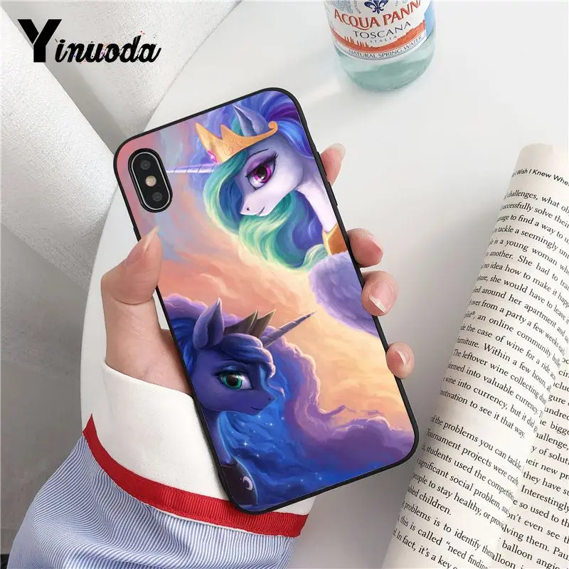 Yinuoda мой маленький пони черный мягкий чехол для телефона iPhone X XS MAX 6 6s 7 7plus 8 8Plus 5 5S SE