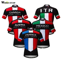 weimostar france canada team cycling jersey 2019 pro mountain bike clothing maillot ciclismo quick dry mtb bicycle jersey shirt