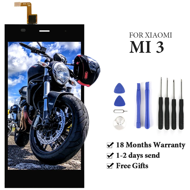 Для Xiaomi Mi 3 ЖК дисплей TDS CDMA WCDMA Черный сенсорный экран дигитайзер Aseembly ремонт