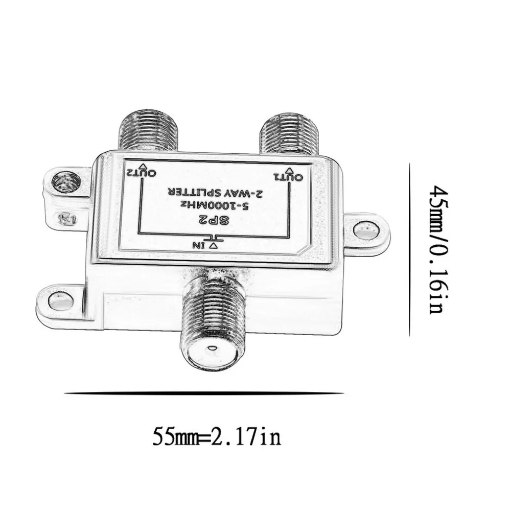 2 Way Cable Splitter Satellite Multiswich CATV Signal Mixer Digital Combiners Diplexers VHF UHF | Электроника