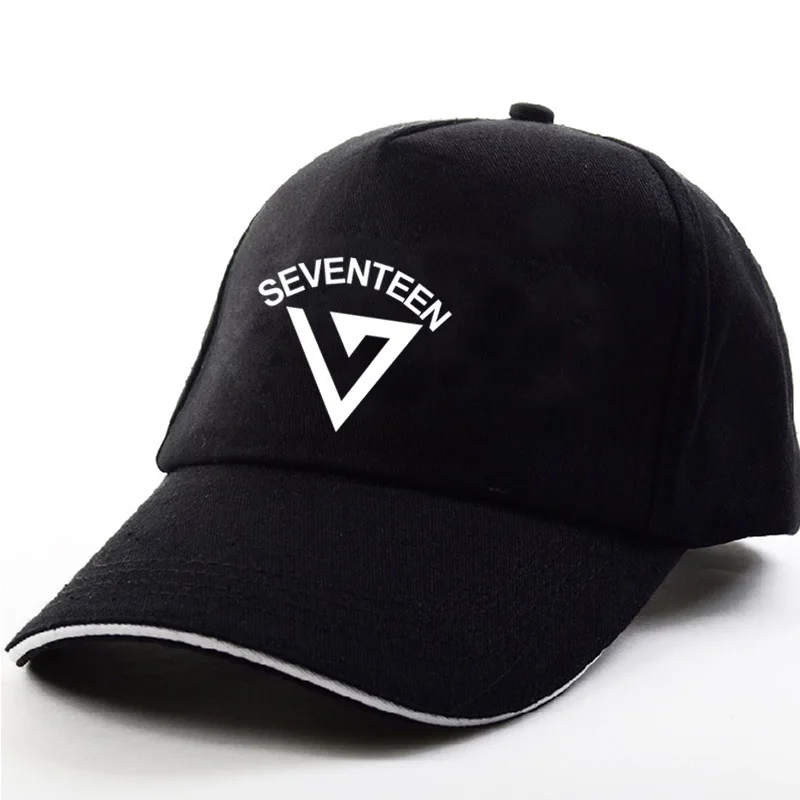 

[MYKPOP]2018 Fashion Kpop SEVENTEEN 17 Classic Black Design Hip-hop Gift Unisex Drop Shipping SA18041126