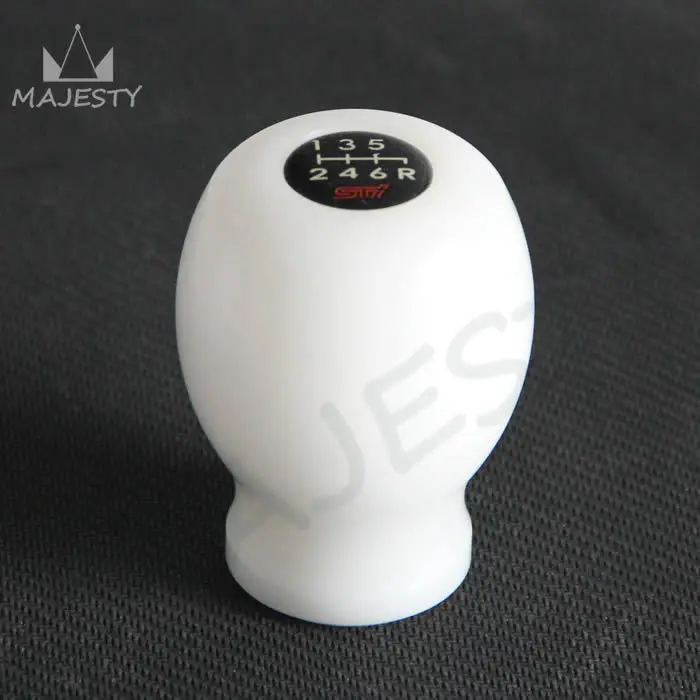 

6MT Shift Knob Legacy GDA GDB GC8 BLACK FOR JDM Su baru WRX Impreza STI 6MT Shift Knob Car gear knob white