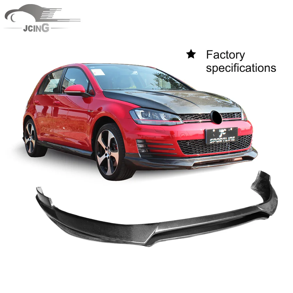 Передний спойлер из углеродного волокна для бампера VW Golf VII MK7 GTI 2014 2016|for vw|car stylinglip
