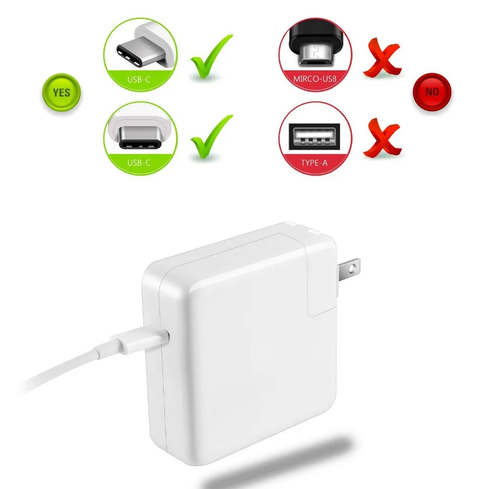USB C 29W 45W 61W 65W 20V 2.25A 3.25A 20 3 V 3A зарядное устройство для MacBook Mac Pro 13 дюймов 2016 Xiaomi Air