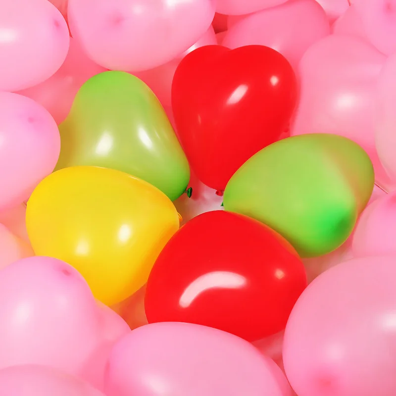 

100PCS/lot 12inch latex Heart Helium Balloons Inflatable Air ballon for Wedding Decoration unicorn Party happy birthday Balloons