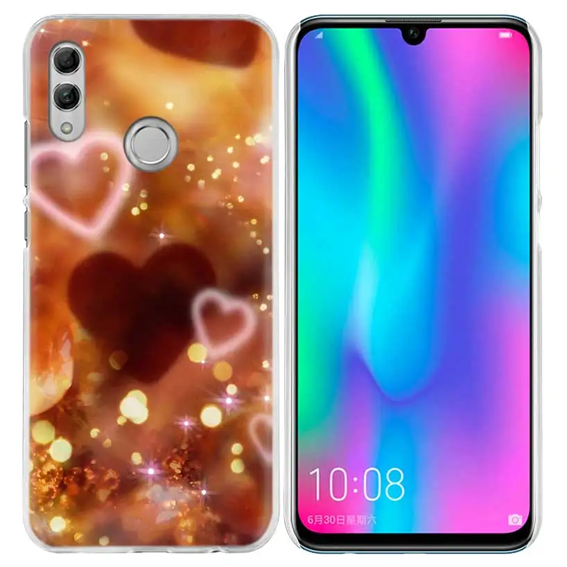 Декоративный блестящий красный чехол для huawei Honor 8X Y9 9 10 Lite Play 8C 8S 8A Pro V20 20i 10i Y6 Y7 Жесткий ПК чехол для телефона