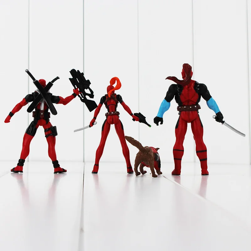 Новинка 4 шт./лот X men Dead pool Дэдпул ПВХ экшн фигурка Коллекционная модель