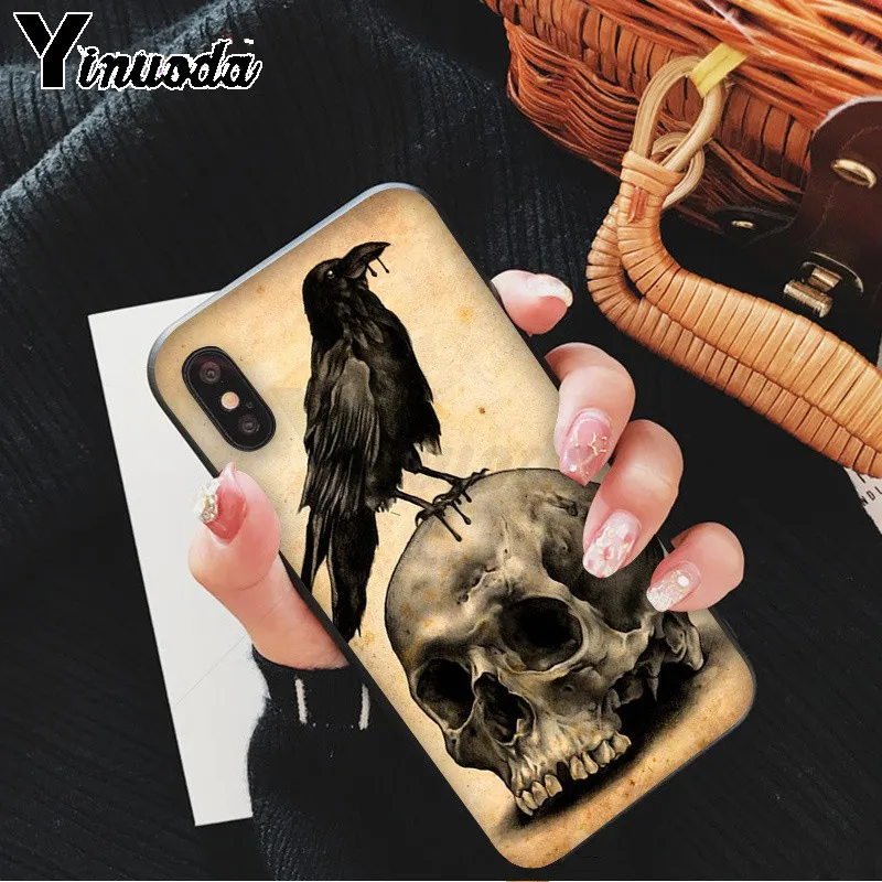 Чехол Yinuoda Crow для iPhone 8 7 6 6S Plus 5 5S SE XR X XS MAX | Мобильные телефоны и аксессуары