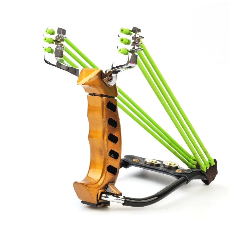 Черный Рогатка Sling Shot из алюминиевого сплава лук катапульты игры Охота