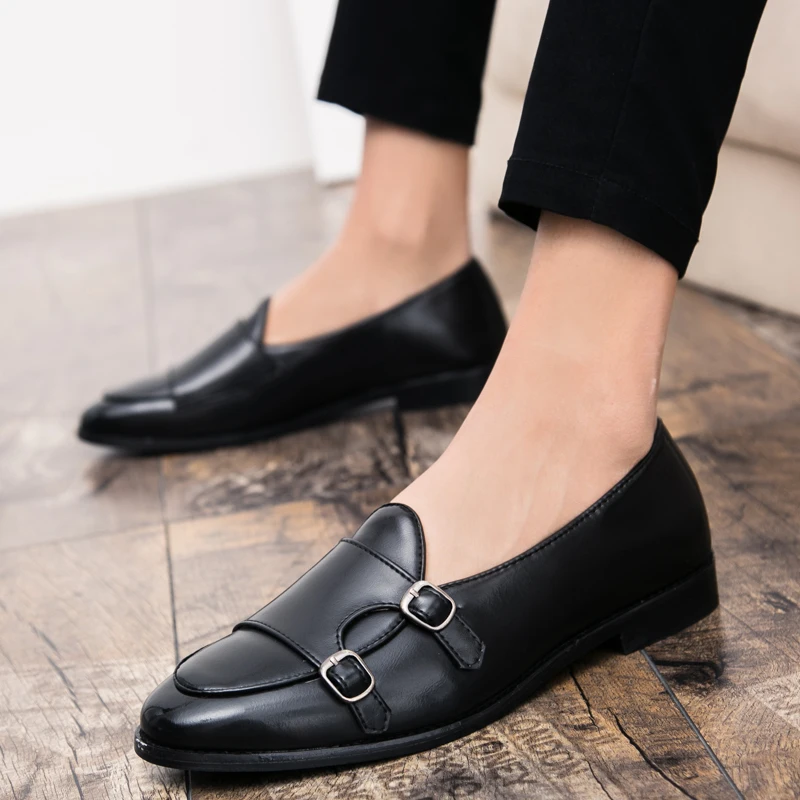 WOLF WHO Classic Men Shoes Breathable Comfortable Men Loafers Luxury Brand Men Dress Shoes For Wedding Dating Men's Flats X-199
