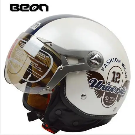 7 BEON мотоциклетный шлем Chopper 3/4 с открытым лицом винтажный шлем Moto Casque Casco Capacete для мужчин и женщин скутер мотоциклетный шлем - Цвет: 7