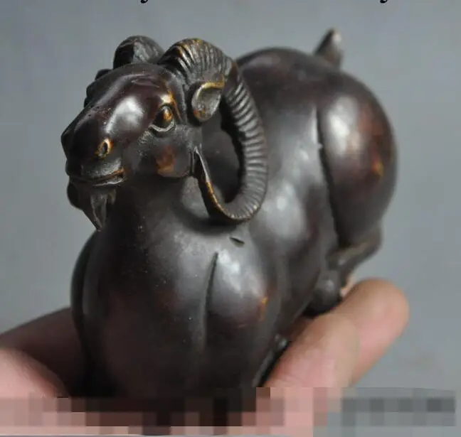 Бесплатная доставка S00062 4 &quotкитайская статуя из чистой бронзы с животными Знак