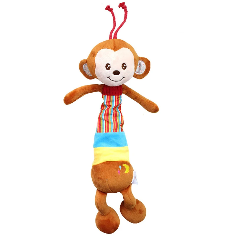 Музыкальная игрушка для детей 0 12 месяцев мягкая детская коляска с рисунком