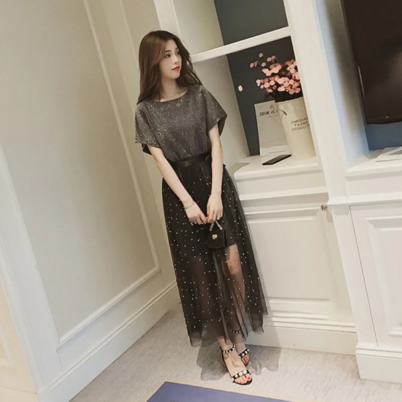 Женский комплект из 2 предметов футболка с коротким рукавом и круглым вырезом +