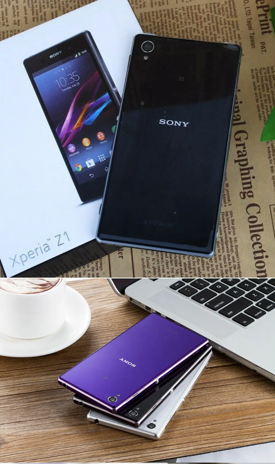 Мобильный телефон sony Xperia Z1 C6903, 5,0 дюймов, 2 Гб ОЗУ, 16 Гб ПЗУ, четырехъядерный процессор Andorid, аккумулятор 3000 мАч, телефон sony