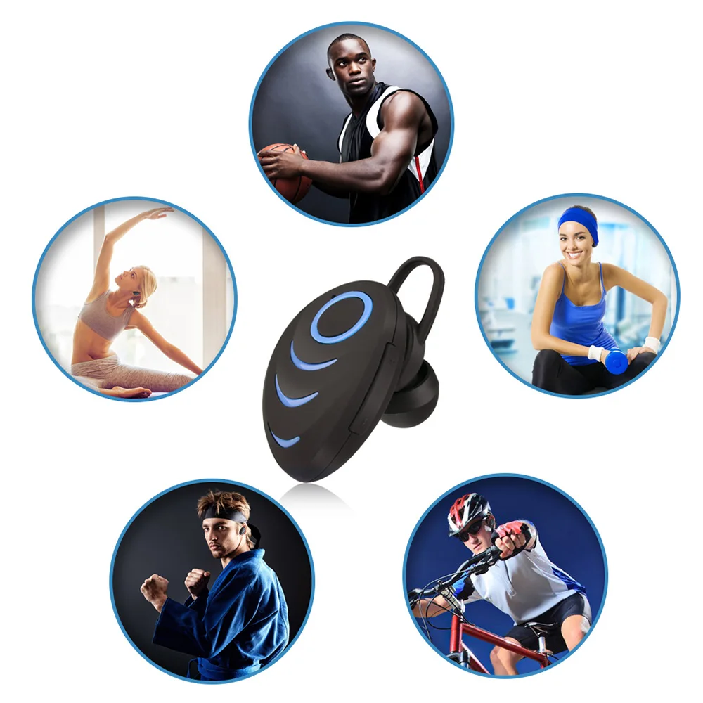A3 Sport Bluetooth Headset Single Earbuds Stereo Mini In-ear Music Earphone Invisible Handsfree with Mic for Android Phone | Электроника