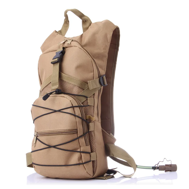 Khaki 15L Молл воды сумка Тактический Пеший Туризм велосипедов Рюкзак Военный Спорт на открытом воздухе Велоспорт Восхождение Кемпинг Сумка армия 2.5L мешок для воды - Цвет: Khaki
