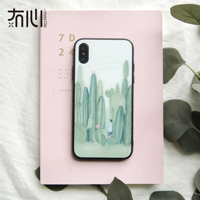 Maoxin Новый чехол для телефона iPhone X XS 8 8plus 7 7plus мальчик с гитарой закаленное стекло