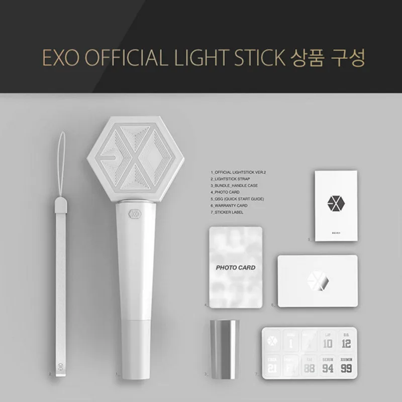 Светильник EXO Stick Ver.2 Sehun веер с подсветкой подарок Kpop коллекция концертов фигурки