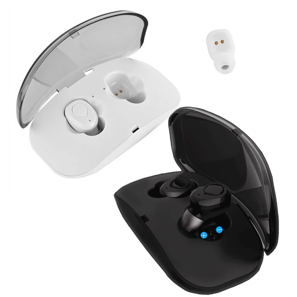 Мини беспроводной Bluetooth HiFi бас наушники V4.2 + EDR вкладыши два в одном Стерео с