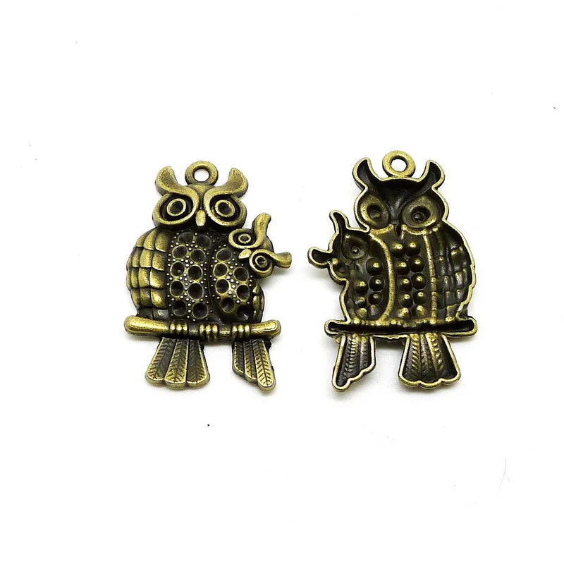 Бесплатная доставка талисман совы сверлильный Чарм подвеска из камня 2 шт. 45*29 мм