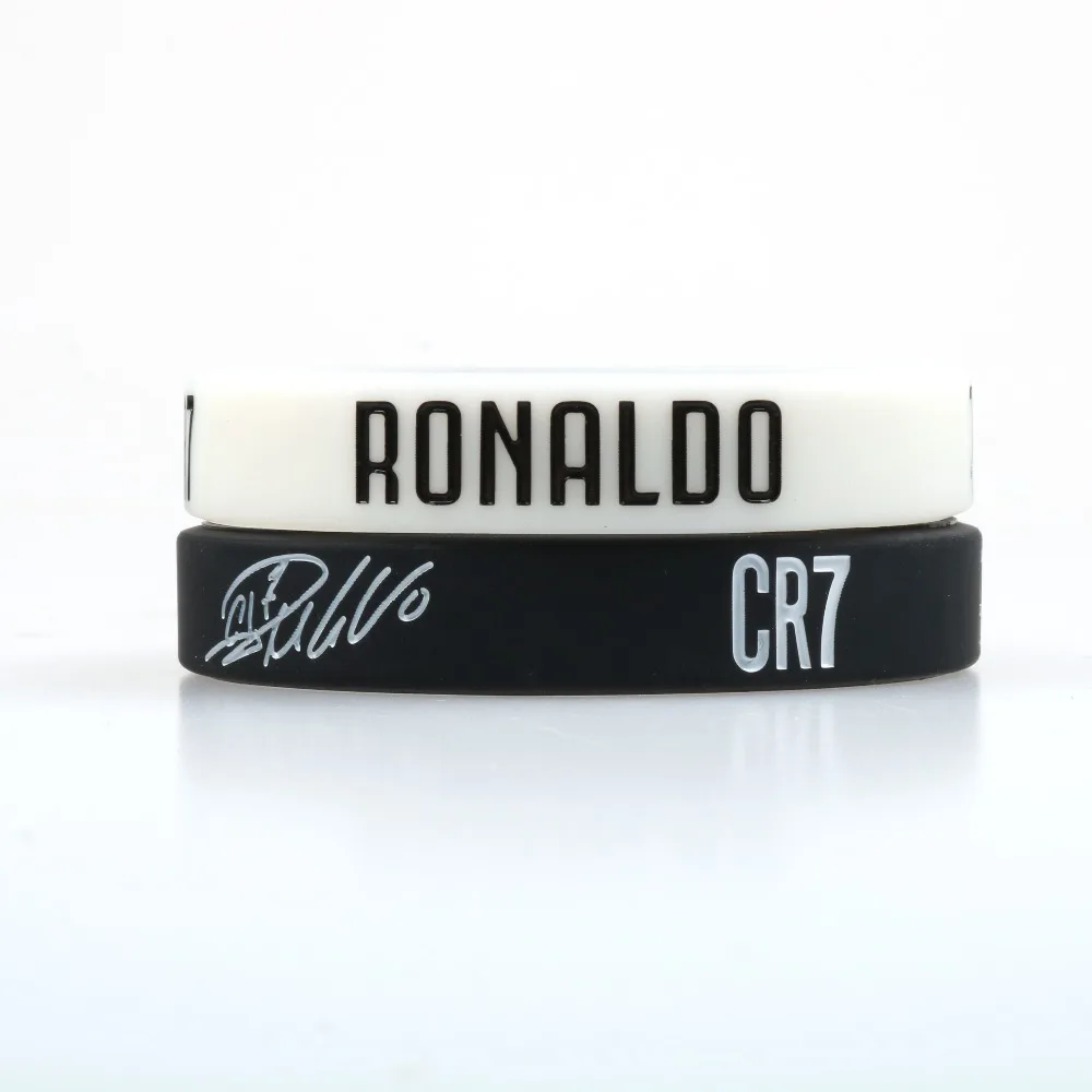 CR7 Криштиано Роналду силиконовый браслет футбольные фанаты клуб силиконовый браслет черный белый цвета взрослые дети размер мода