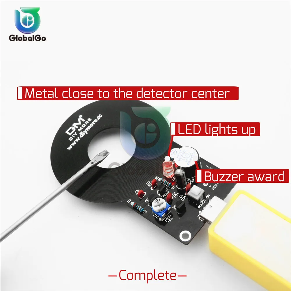 Электронный металлоискатель DC 3 V-5 V 60mm Бесконтактный Датчик Модуль платы DIY металлоискатель