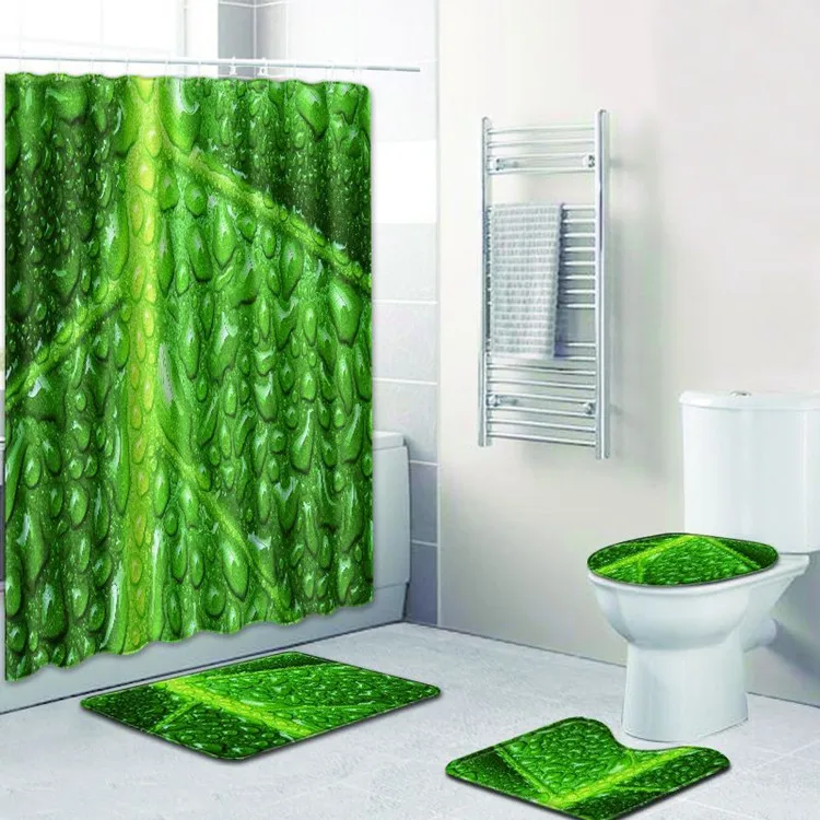 Free Shipping Rose and Tree Casa De Banho Banyo Bathroom Carpet Toilet Bath Mat Set Non Slip Tapis Salle De Bain Alfombra Bano - Цвет: As Picture