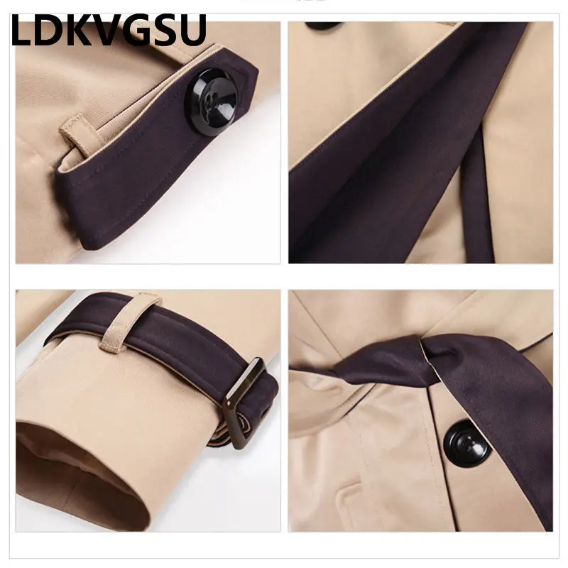 2019 Spring Autumn New Fashion Slim Long Double Breasted Trench Coat For Women Solid Color Lapel Belt Waist Windbreaker Is1641 | Женская