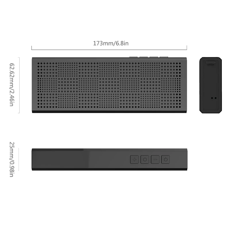 Алюминиевая Беспроводная bluetooth колонка ORICO BS2 портативный громкий динамик
