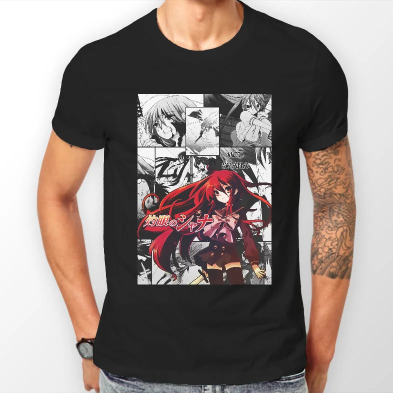 Shakugan не Шана Manga полосы аниме футболка все размеры Новинка крутые топы мужские