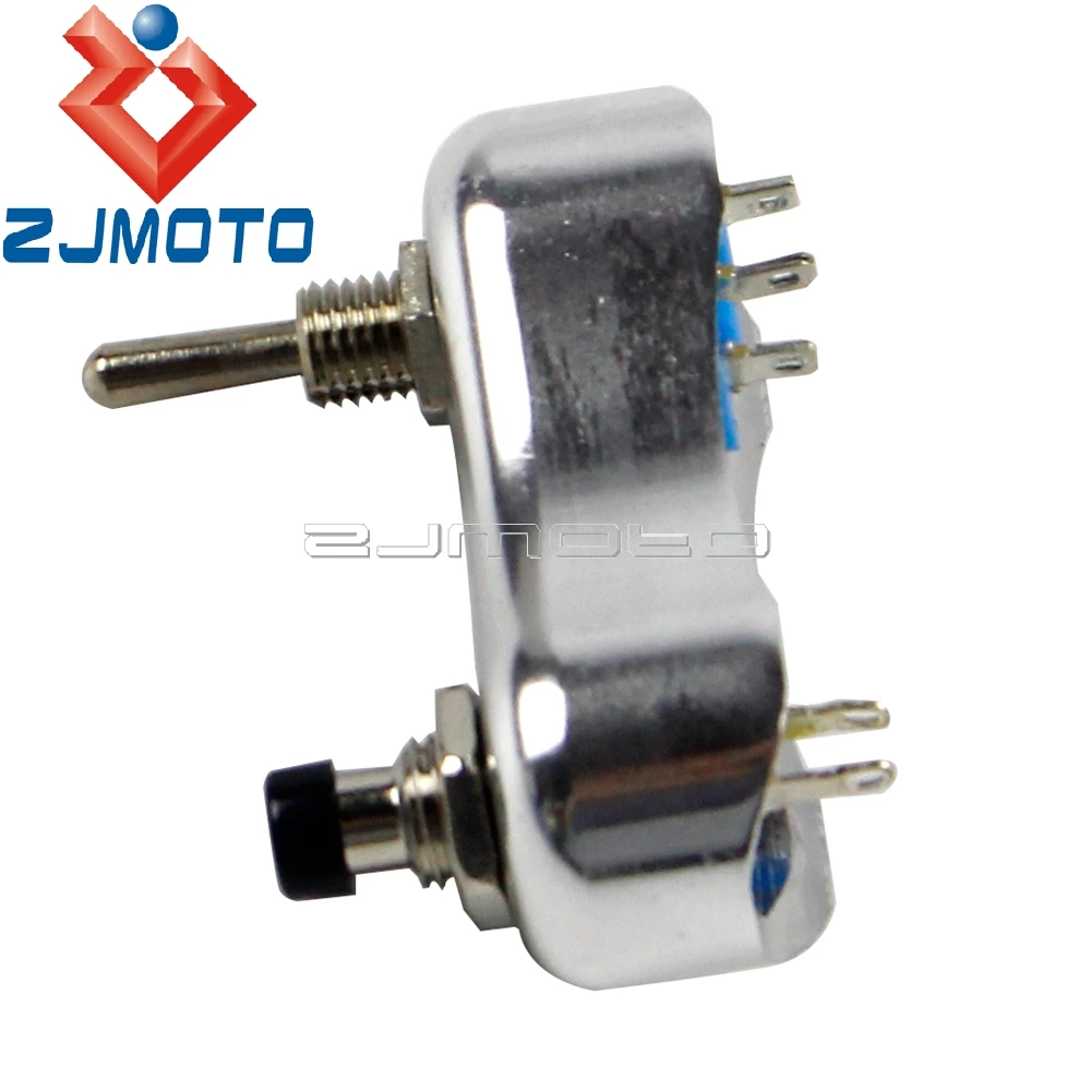 Низкопрофильная кнопка переключателя для мотоцикла 7/8 дюйма Harley Cafe Racer Bobber 1 дюйм