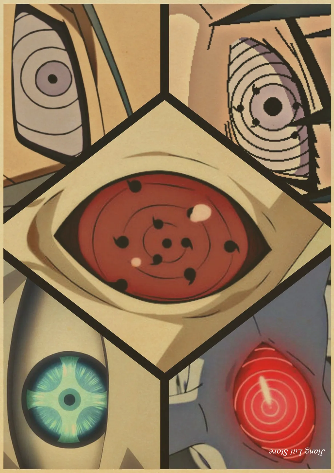 Винтаж Ретро аниме постер аниме постеры Uzumaki постер Naruto Luffy Wanted цельный Бар Кафе домашний декор наклейка на стену - Цвет: H217