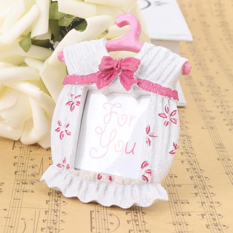 Hot Fashion Resin Baby Shower Clothes Pattern Photo Frame Small pink and blue Picture Gifts Home Decor baby show gift | Дом и сад