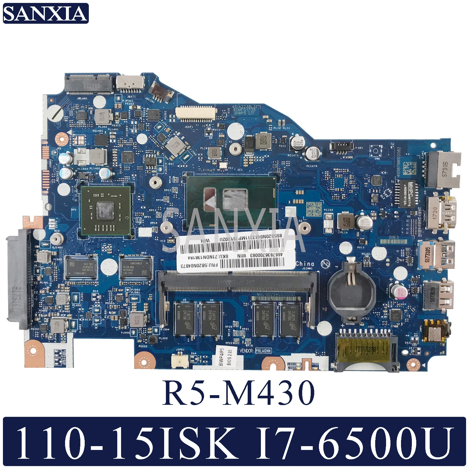 KEFU LA D562P Laotop материнская плата для Lenovo Ideapad 110 15ISK оригинальная 4G RAM I7 6500U R5