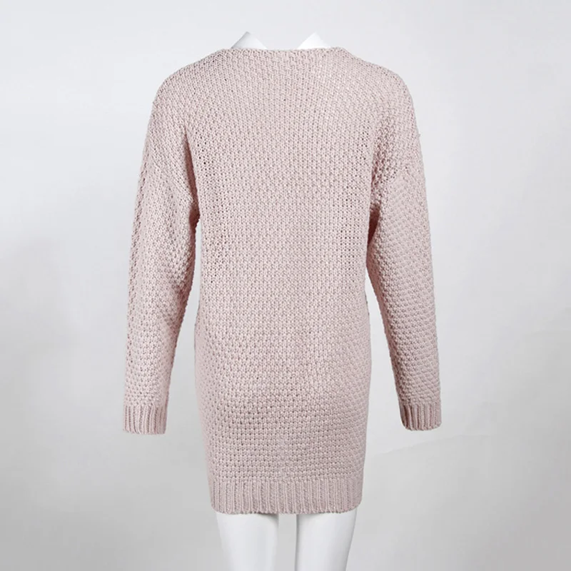 Женский кардиган с длинным рукавом LERFEY свитер открытой передней частью ажурный