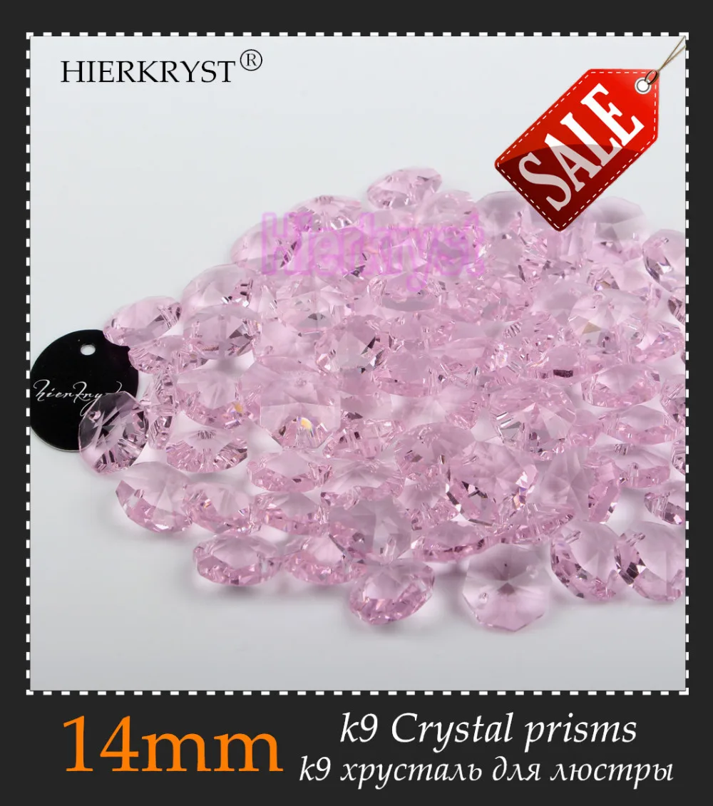 Восьмиугольные бусины HIERKRYST 50 шт. 14 мм хрустальные запчасти для стеклянной люстры