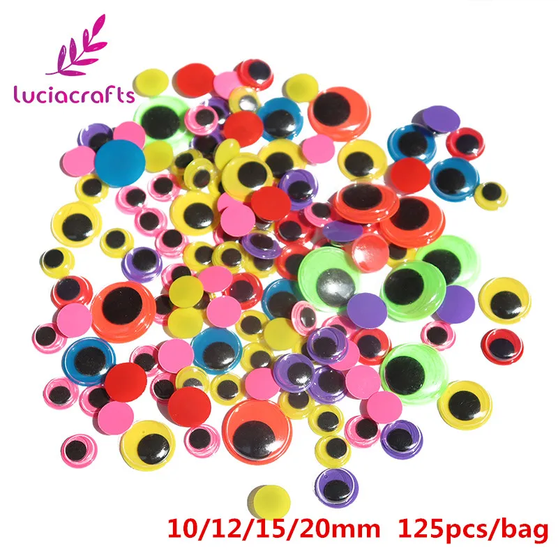Lucia crafts 4*125 шт./партия с разным размером не самоклеящаяся подвижный глаз б/у для кукла ремесла Сделай Сам аксессуары K0908