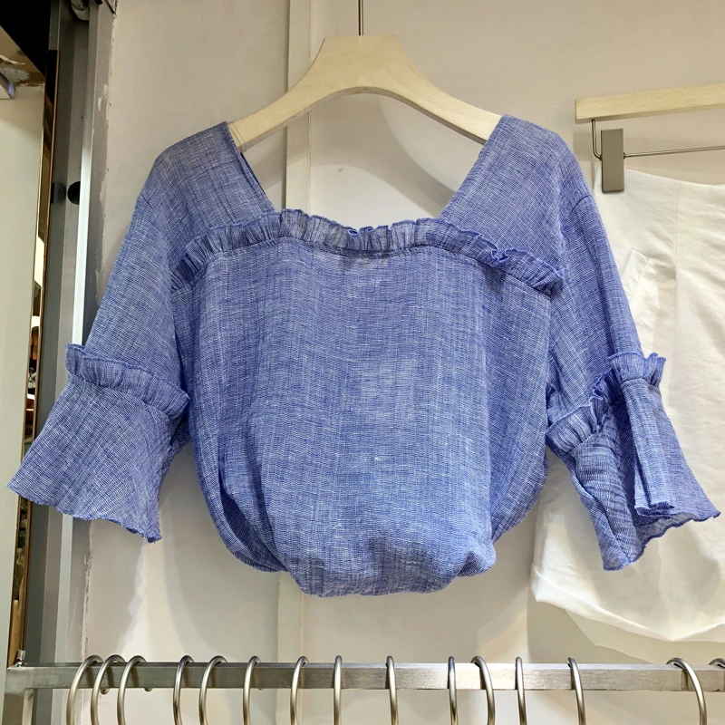 Лето 2018 свободно показать моды джокер вечерние квадратный воротник с