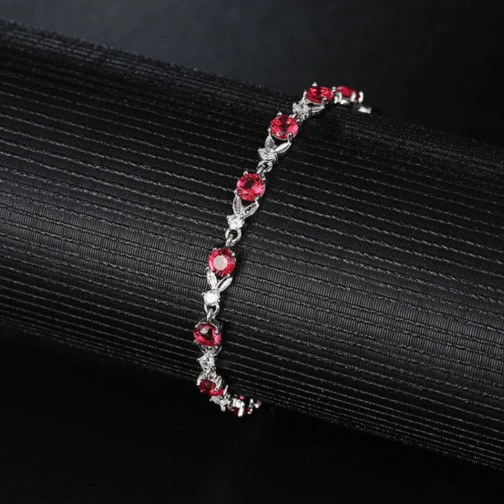Новые модные горячие для женщин девочек серебряные украшения Diamante Браслет Шарм