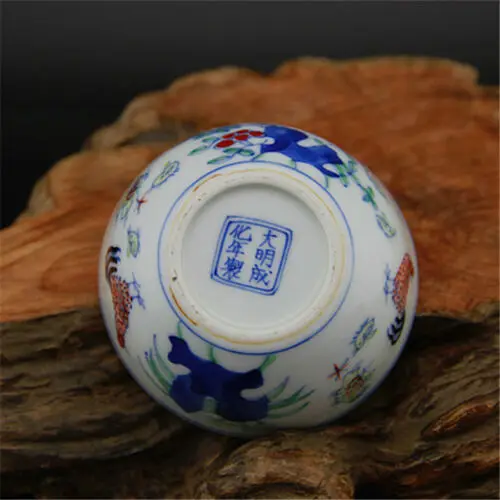 Китайский старинный фарфор MING CHENGHUA Hen 280 миллионов чашка с изображением курицы Bowl