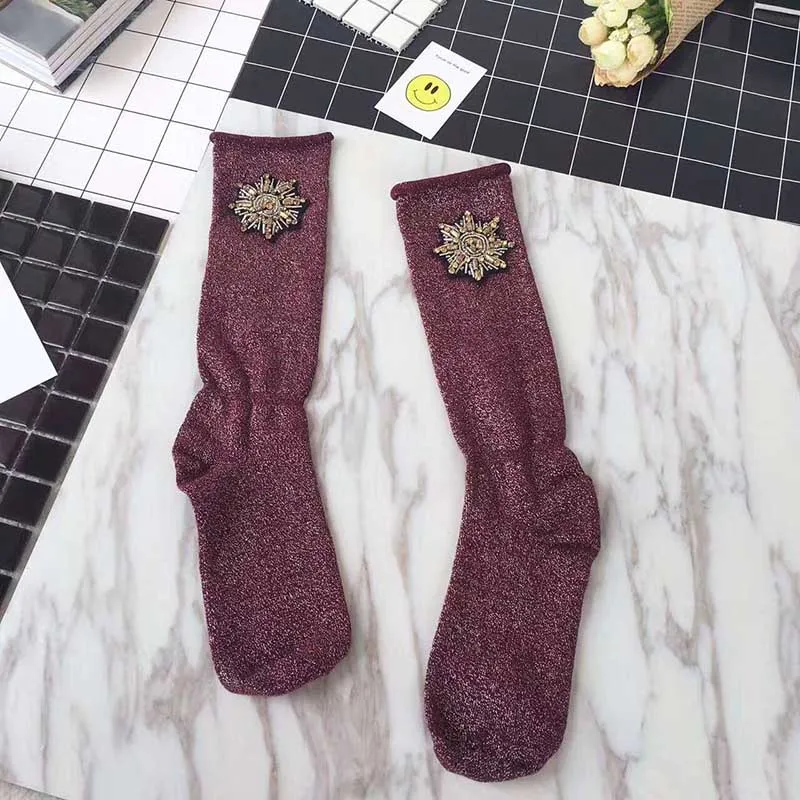 [EIOISAPRA] новый продукт женские носки красочные ручной работы с принтом пентаграммы